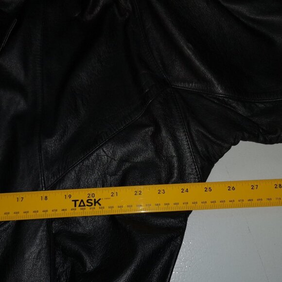 Vintage Avanti Men's Size Medium Button Closure Black Leather Jacket - Picture 7 of 7